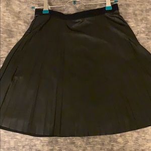 JCrew leather pleated skirt 00